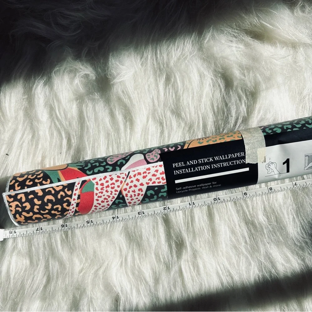 🆕 Colorful Leopard Animal Print Peel-N-Sticky Wallpaper Roll